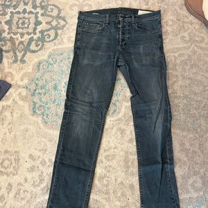 rag & bone Men's Indigo Button Fly Slim Jeans